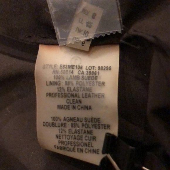 👛(ANY 2/$60) ELIE TAHARI 100 Percent Lamb Suede Jacket Outer, Ruffle Detail, 6 - Picture 5 of 7